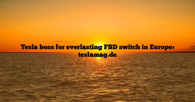 Tesla boss for everlasting FSD switch in Europe> teslamag.de